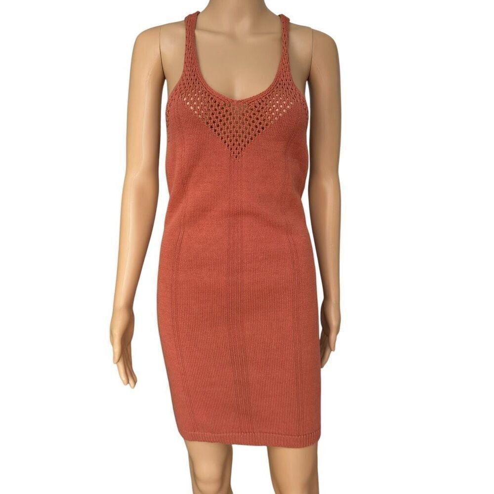 Free People Knockout Swit Slip Knit Mini Dress Sleeveless Sun Blossom Size S - Picture 2 of 8